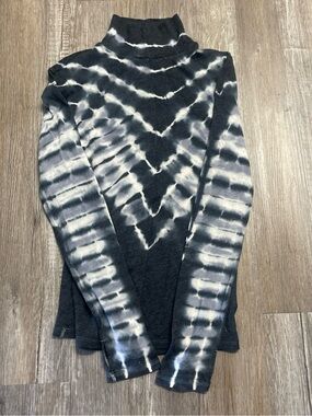 Womens Free People We The Free Psychedelic Turtleneck Top tie dye size Large L
